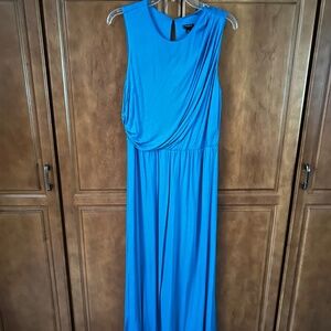 Ann Taylor Turquoise Blue Maxi Dress Size M